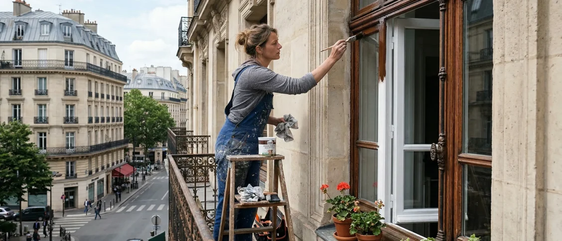 peindre fenetre haussmanniennes